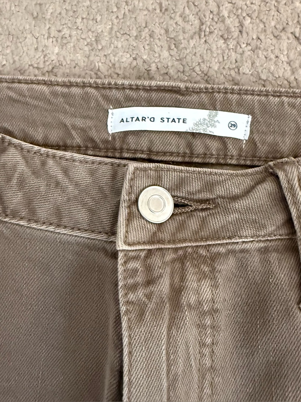 Altard State-Wide Leg Cuffed Jeans in Taupe - Picture 4 of 5